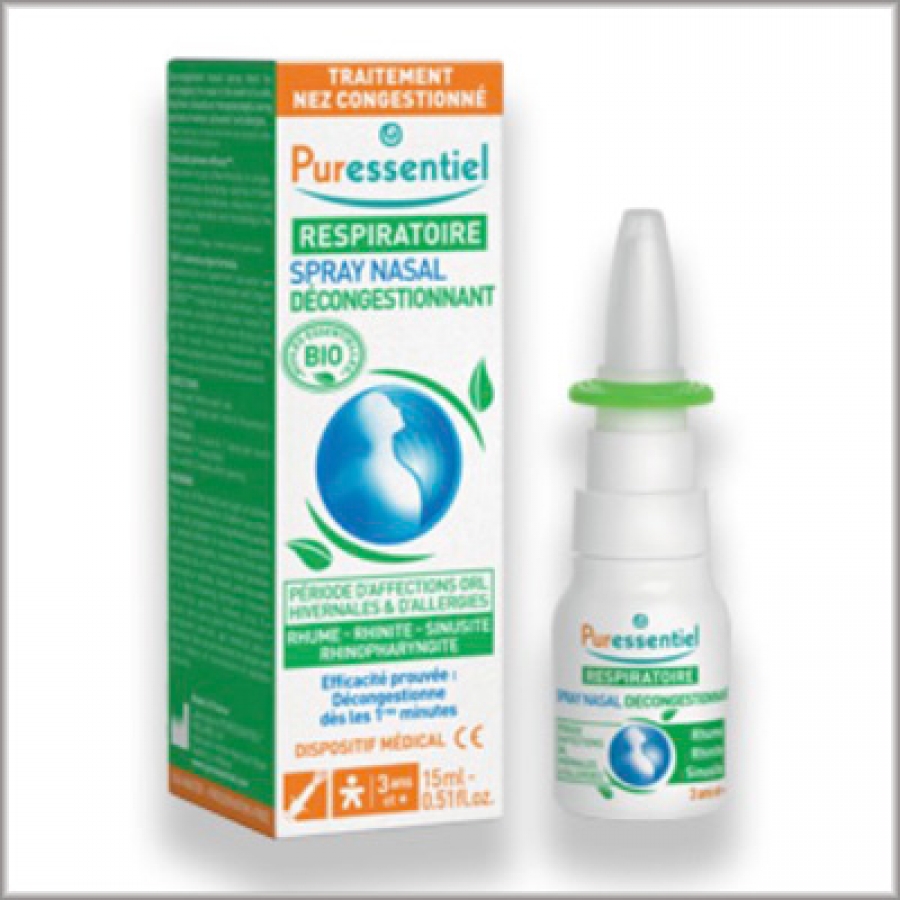 PURESSENTIEL Respiratoire spray nasal décongestionnant 15ml